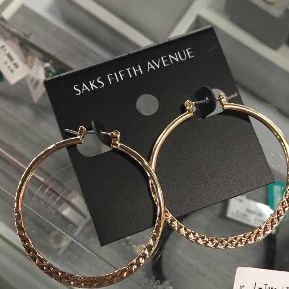 Gold Plated Sterling Hoop Earrings with Texture